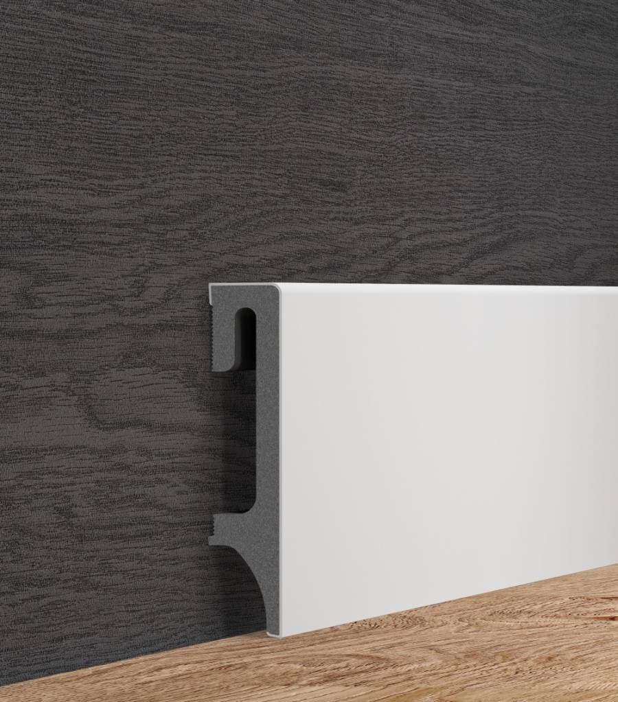 Listwa przypodłogowa VOX ESPUMO 201 biała wysokość 8 cm, szerokość krycia 1,6 cm, dł 2400cm 2