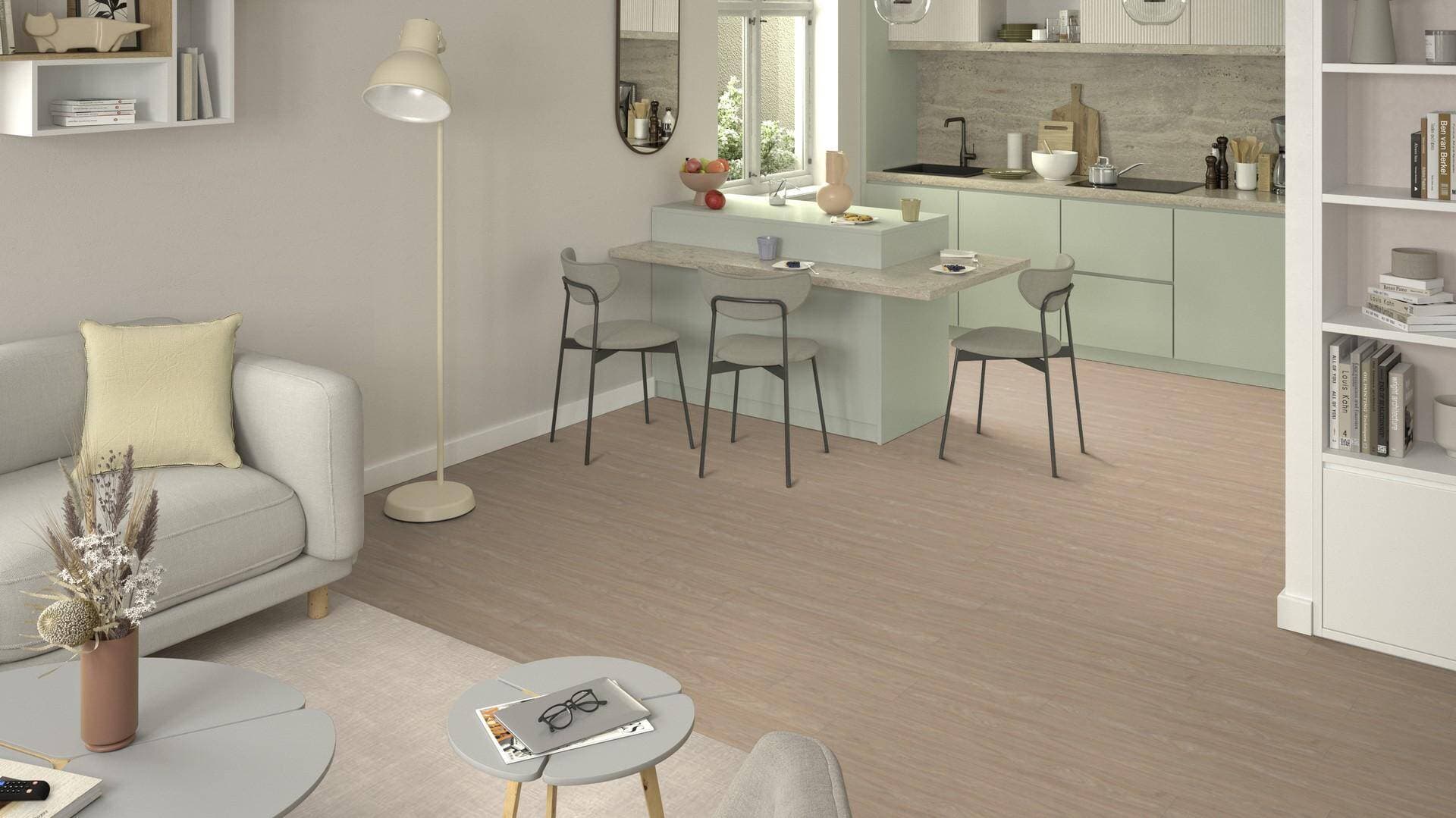 Panele winylowe Tarkett STARFLOOR ULTIMATE 55 bleached oak natural 35992005 gr.6,5mm, 4V (1opk.=6szt.=1,281m2) 14
