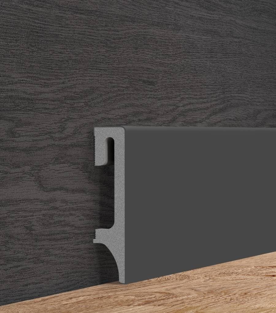 Listwa przypodłogowa VOX ESPUMO 205 antracyt wysokość 8 cm, szerokość krycia 1,6 cm dł 2400cm 3