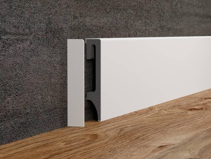 Listwa przypodłogowa VOX ESPUMO 501 biała wysokość 12 cm, szerokość krycia 1,6 cm dł 2400cm 18