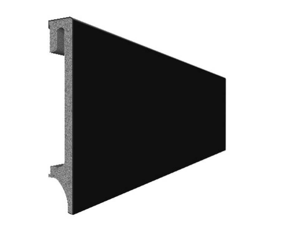 Listwa przypodłogowa VOX ESPUMO 506 czarna wysokość 12 cm, szerokość krycia 1,6 cm dł 2400cm