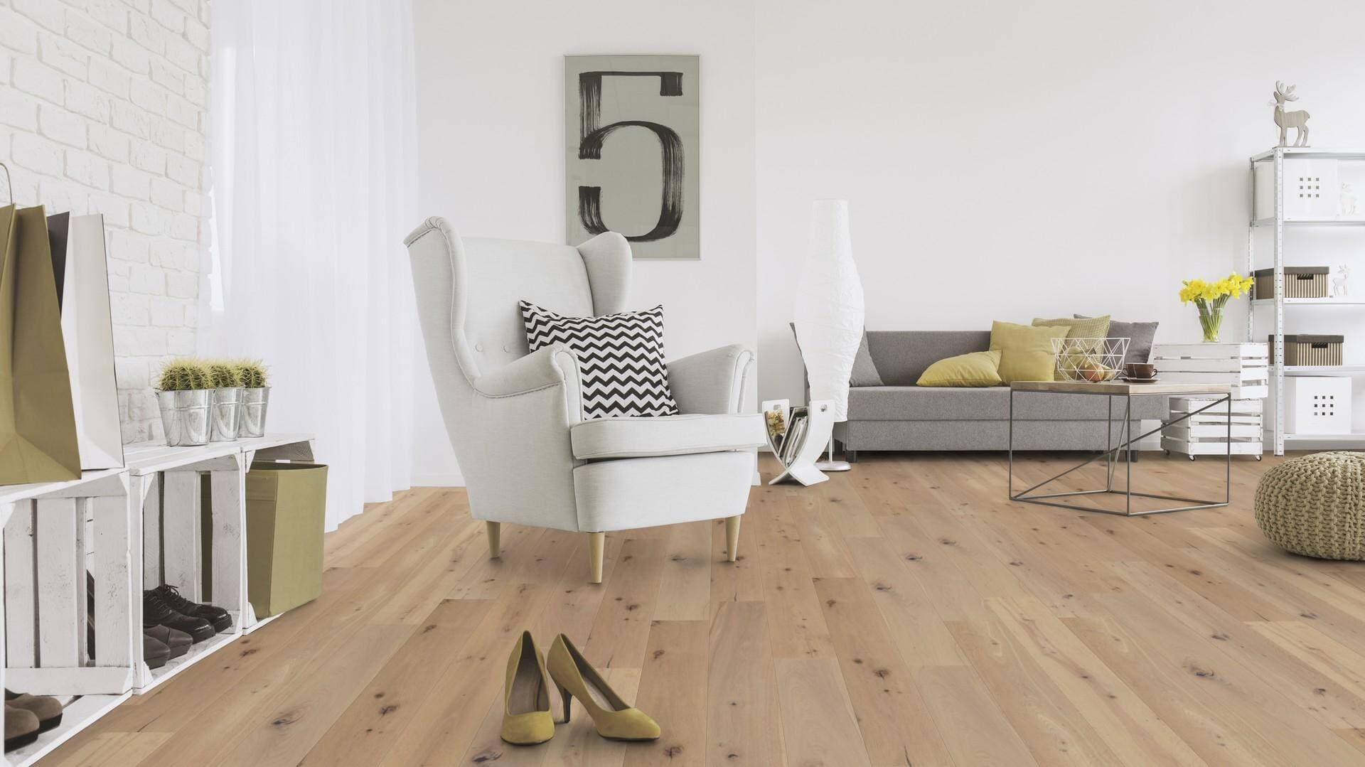 Podłoga drewniana WICANDERS WOOD PARQUET dąb Keppel  RW04446B, gr.14mm, 2V (1opk.=8szt.=2,888m2) deska 1-lamelowa, lakier biały super mat 3