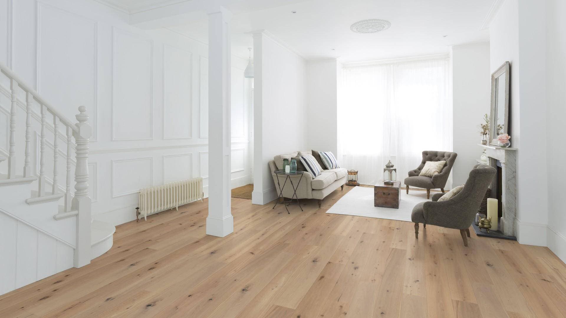 Podłoga drewniana WICANDERS WOOD PARQUET dąb Keppel  RW04446B, gr.14mm, 2V (1opk.=8szt.=2,888m2) deska 1-lamelowa, lakier biały super mat 6