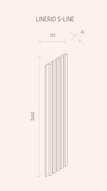 Panel listwowy VOX Linerio S-LINE white gr.12mm, szer.125mm*dł.2650 mm (1 szt.=0,3313 m2) 9