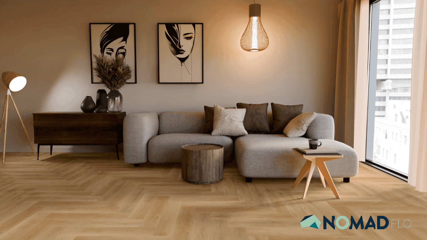 Panele winylowe Nomad Flo PREMIUM HERRINGBONE Laxe NF10938 klasa 33, gr.6m, 4V, (1op.=1,588m2) 6
