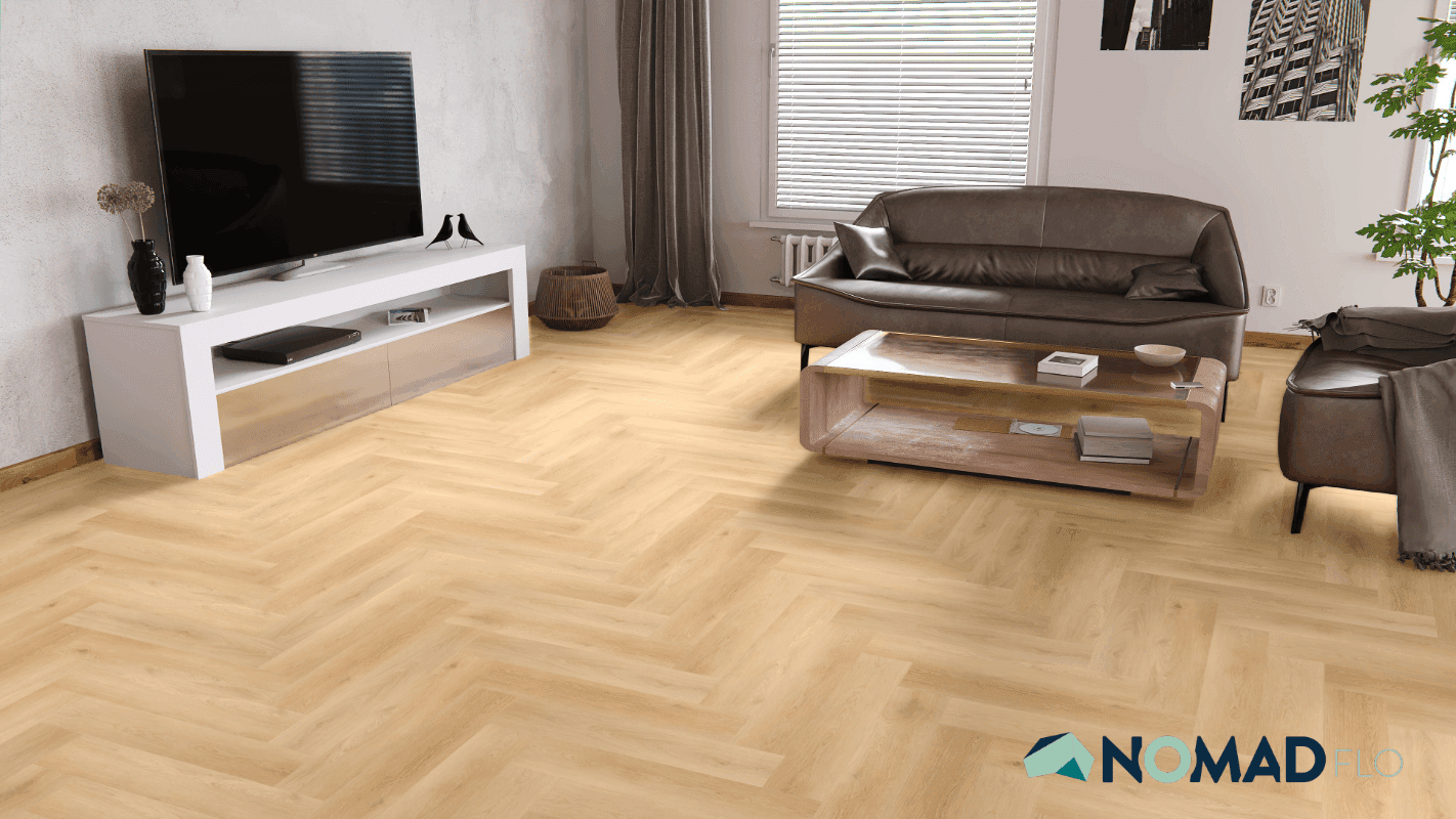 Panele winylowe Nomad Flo PREMIUM HERRINGBONE Laxe NF10938 klasa 33, gr.6m, 4V, (1op.=1,588m2) 10