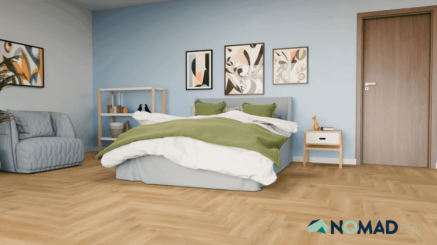 Panele winylowe Nomad Flo PREMIUM HERRINGBONE Laxe NF10938 klasa 33, gr.6m, 4V, (1op.=1,588m2) 12