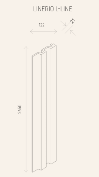 Panel listwowy VOX Linerio L-LINE natural gr.21mm, szer.125mm*dł.2650 mm (1 szt.=0,3313 m2) 12