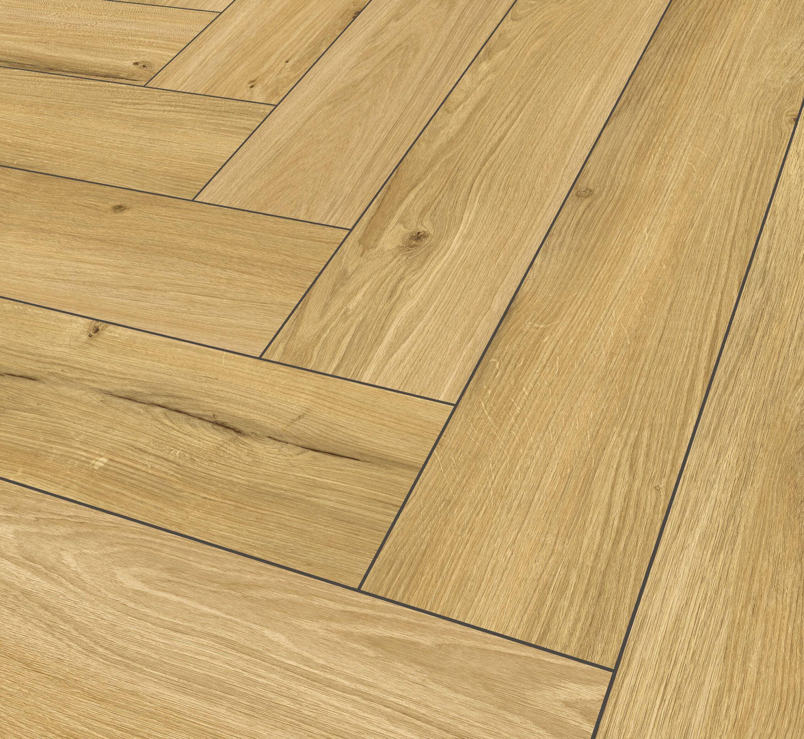 Panele winylowe THE FLOOR HERRINGBONE Honey Oak P7001HB, klasa 34, gr.6mm, 4V (1opk.=16szt.=1,752m2)