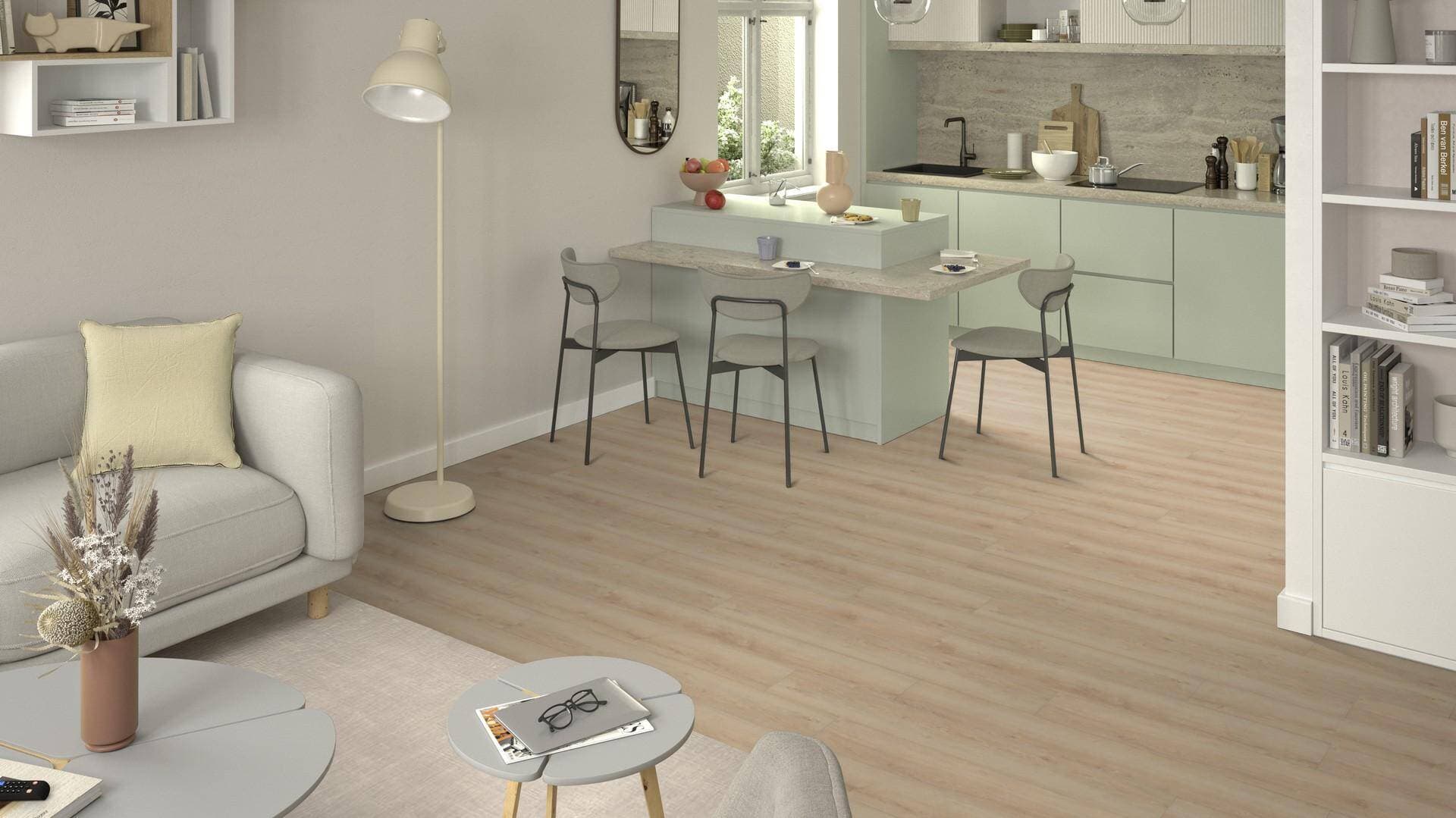 Panele winylowe Tarkett STARFLOOR ULTIMATE 55 stylish oak natural 35992000 gr.6,5mm, 4V (1opk.=6szt.=1,281m2) 9