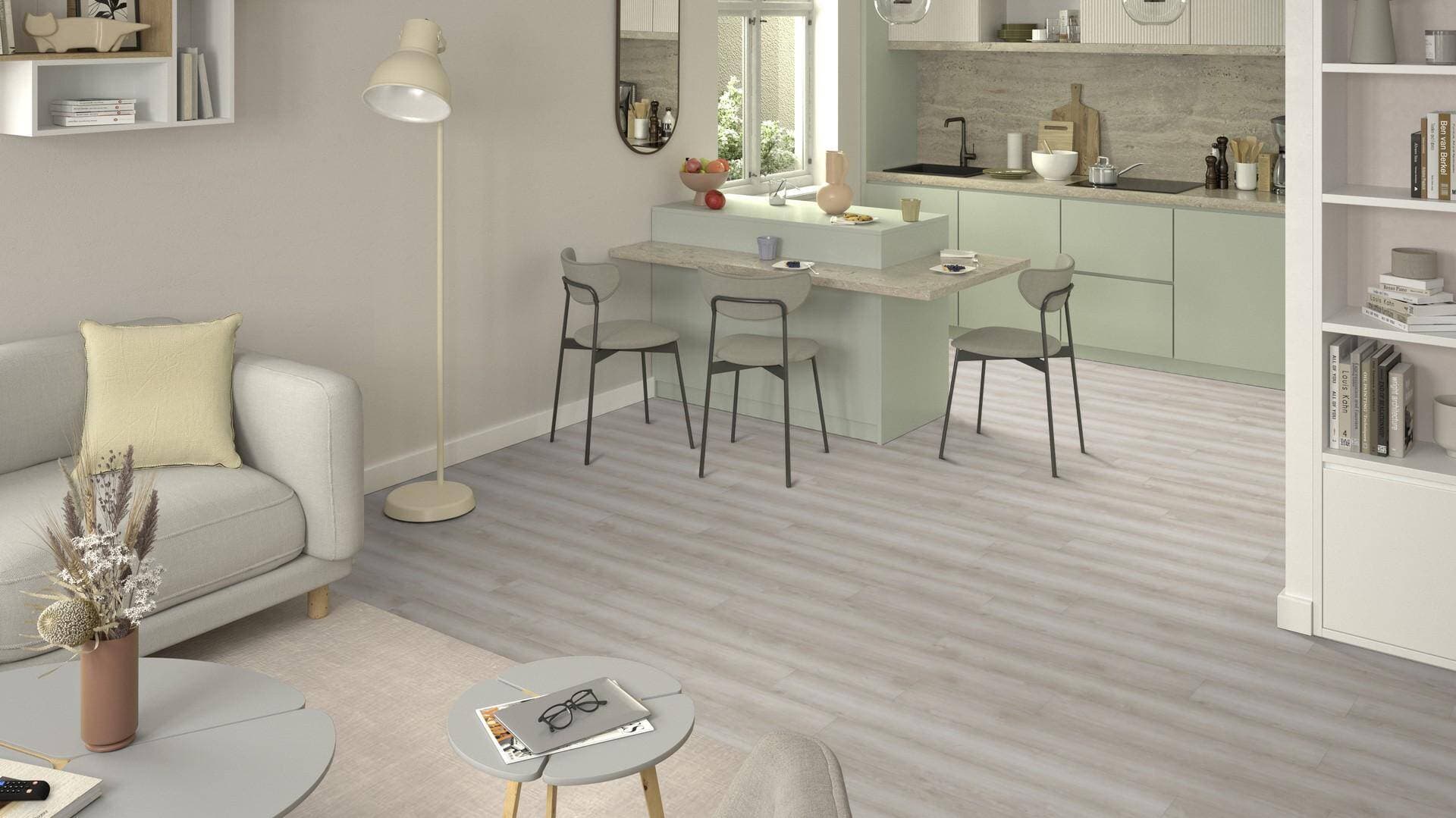 Panele winylowe Tarkett STARFLOOR ULTIMATE 55 stylish oak white 35992003 gr.6,5mm, 4V (1opk.=6szt.=1,281m2) 10