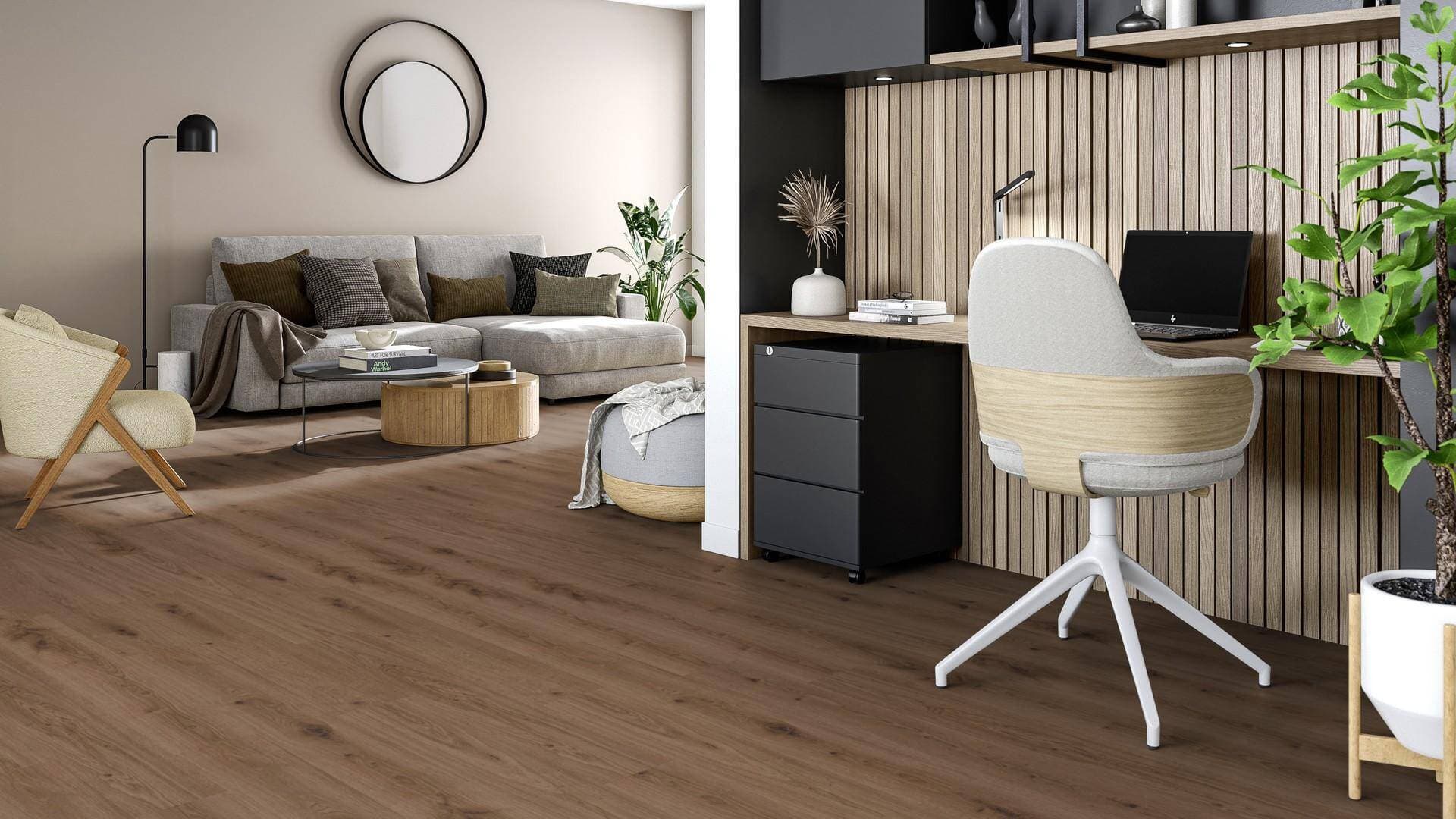 Panele winylowe Tarkett STARFLOOR ULTIMATE 55 delicate oak brown 35992025 gr.6,5mm, 4V (1opk.=6szt.=1,281m2) 9