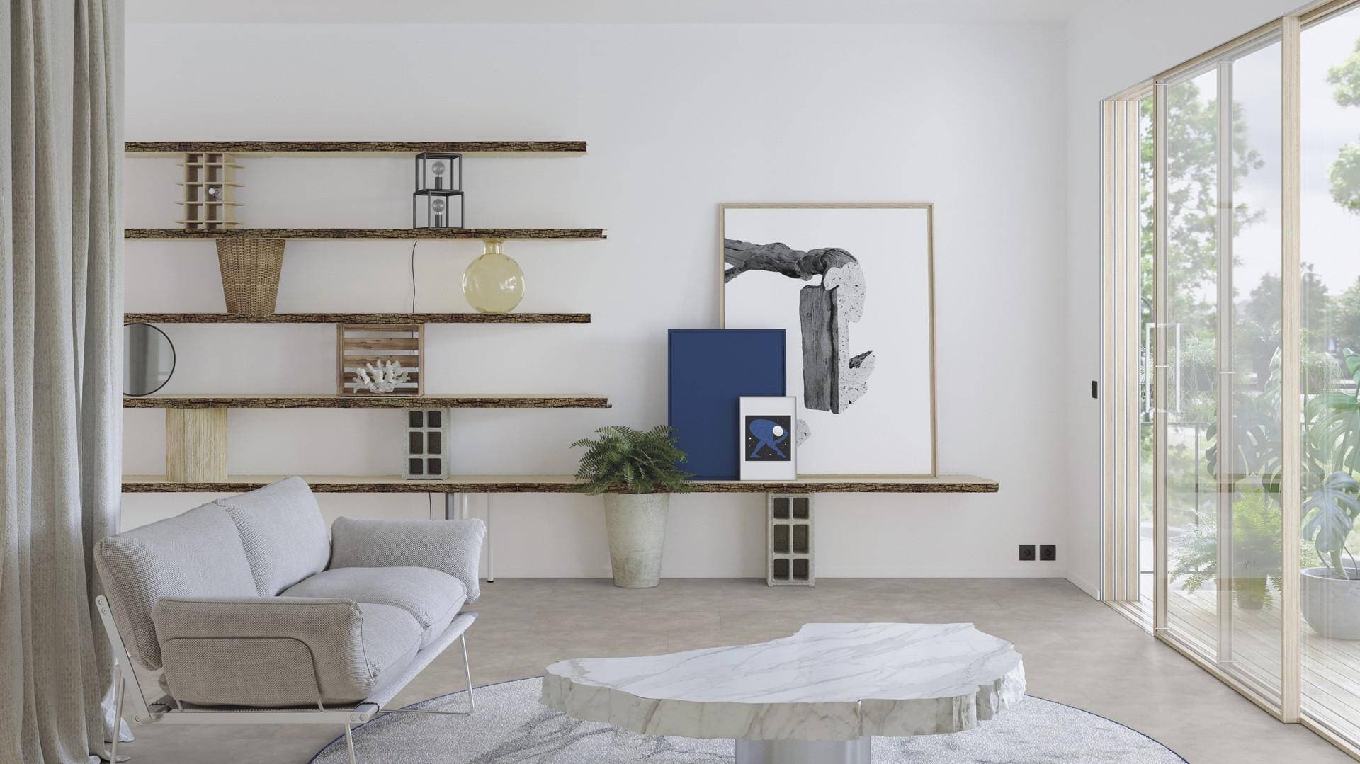 Panele winylowe Tarkett STARFLOOR ULTIMATE 55 timeless concrete light grey 35993020 gr.6,5mm, 4V (1opk.=7szt.=1,26m2) płytki 4