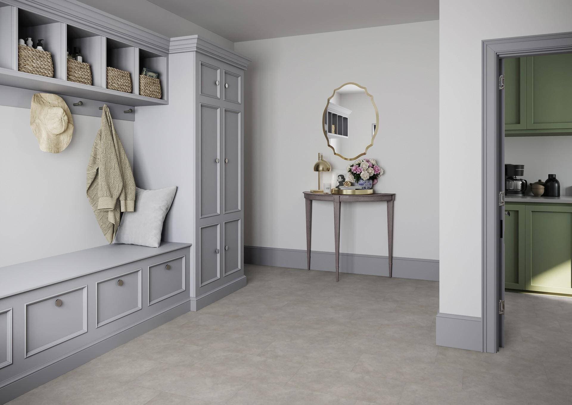 Panele winylowe Tarkett STARFLOOR ULTIMATE 55 timeless concrete light grey 35993020 gr.6,5mm, 4V (1opk.=7szt.=1,26m2) płytki 7