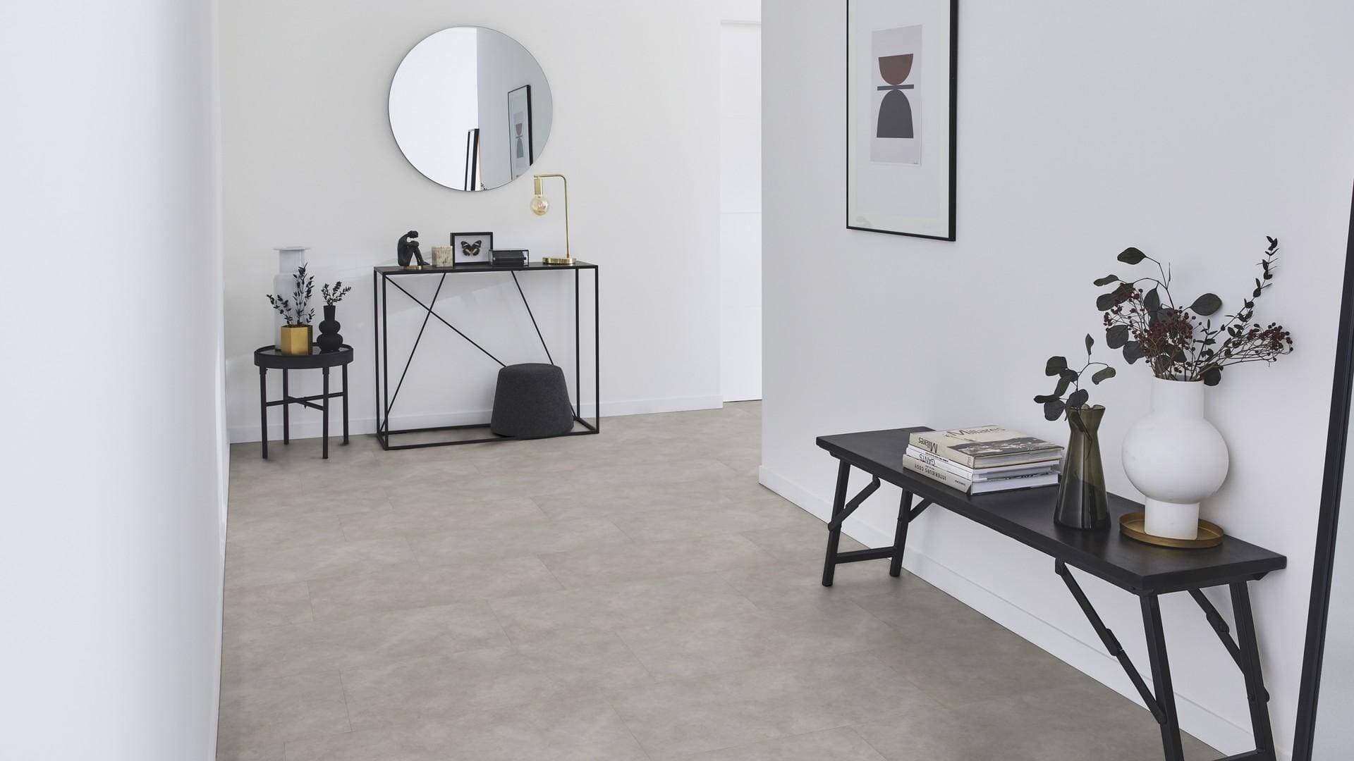 Panele winylowe Tarkett STARFLOOR ULTIMATE 55 timeless concrete light grey 35993020 gr.6,5mm, 4V (1opk.=7szt.=1,26m2) płytki 14