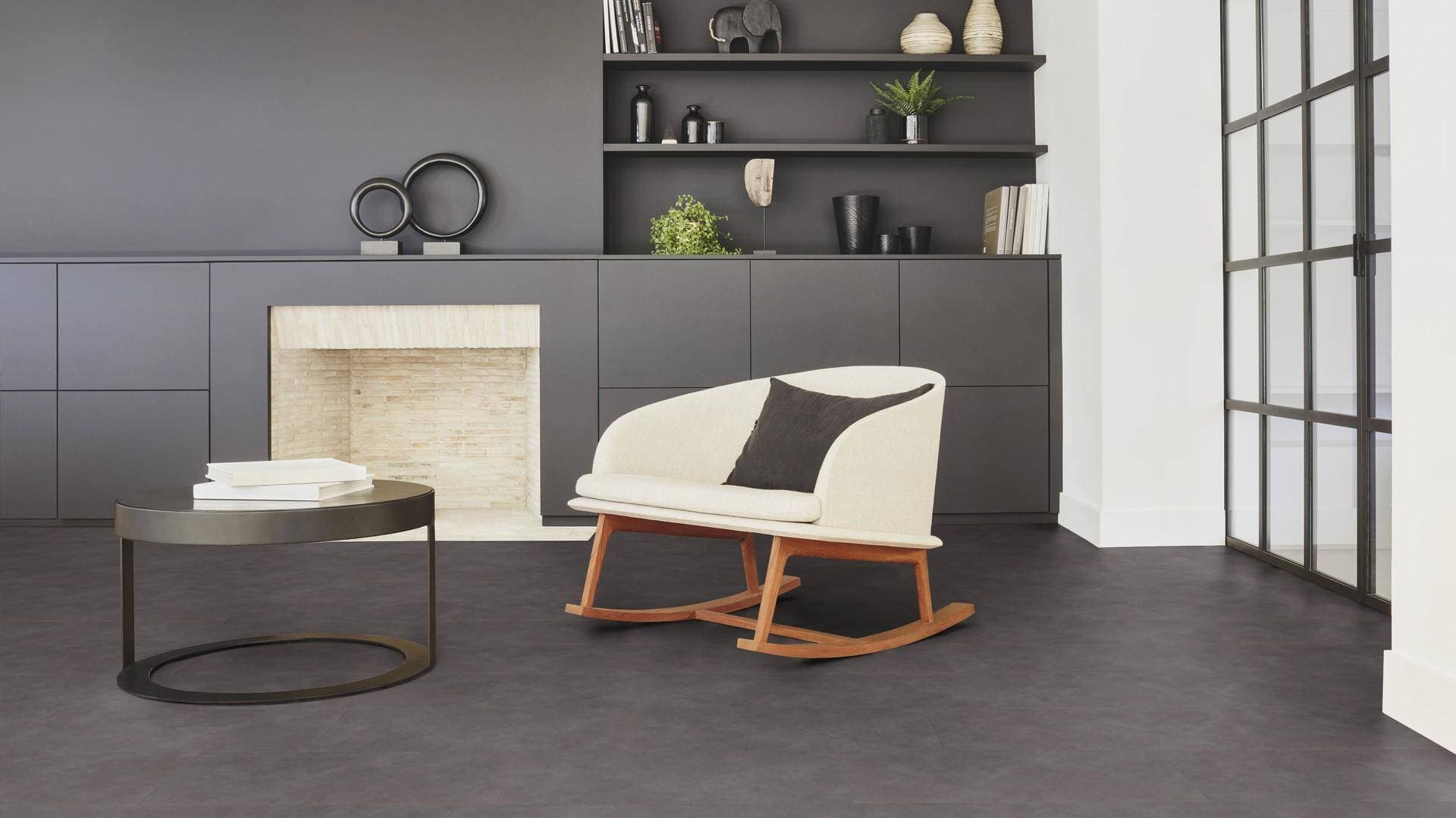 Panele winylowe Tarkett STARFLOOR ULTIMATE 55 timeless concrete antracite 35993021 gr.6,5mm, 4V (1opk.=7szt.=1,26m2) płytki 2