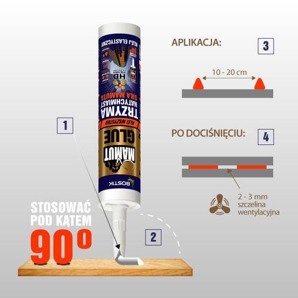 Klej montażowy 290ml MAMUT DEN BRAVEN 2