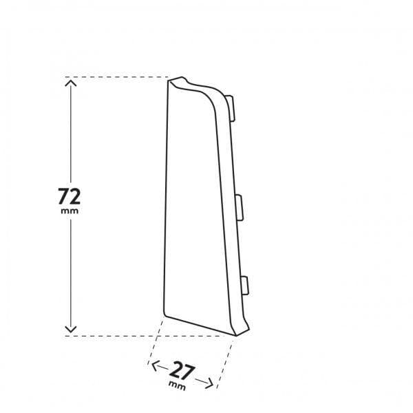 Zaślepka prawa do listwy przypodłogowej PCV ARBITON INDO dąb victoria 43 WYPRZEDAŻ3