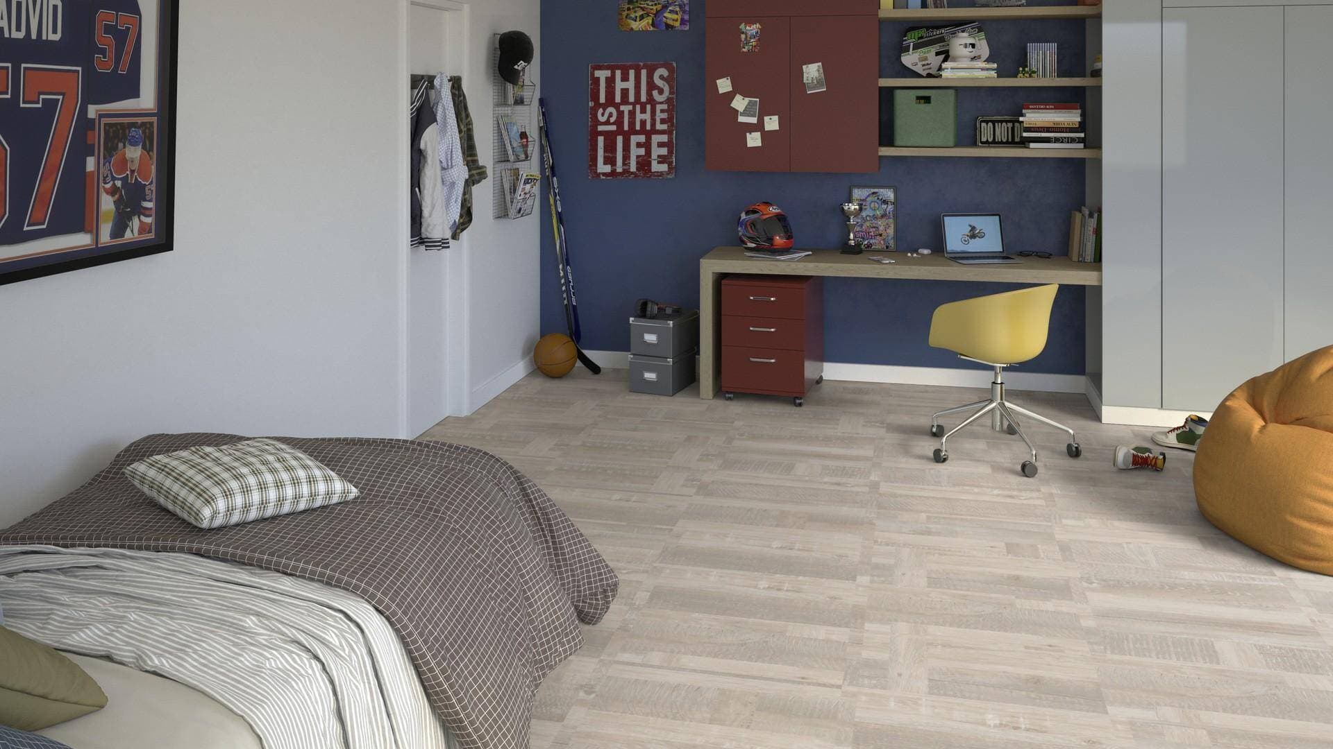 Panele winylowe Tarkett ELEGANCE RIGID 55 patchwork white 280008017 klasa 33, gr.5,5mm, 4V (1opk.=11szt.=2,2528m2) płytki 13