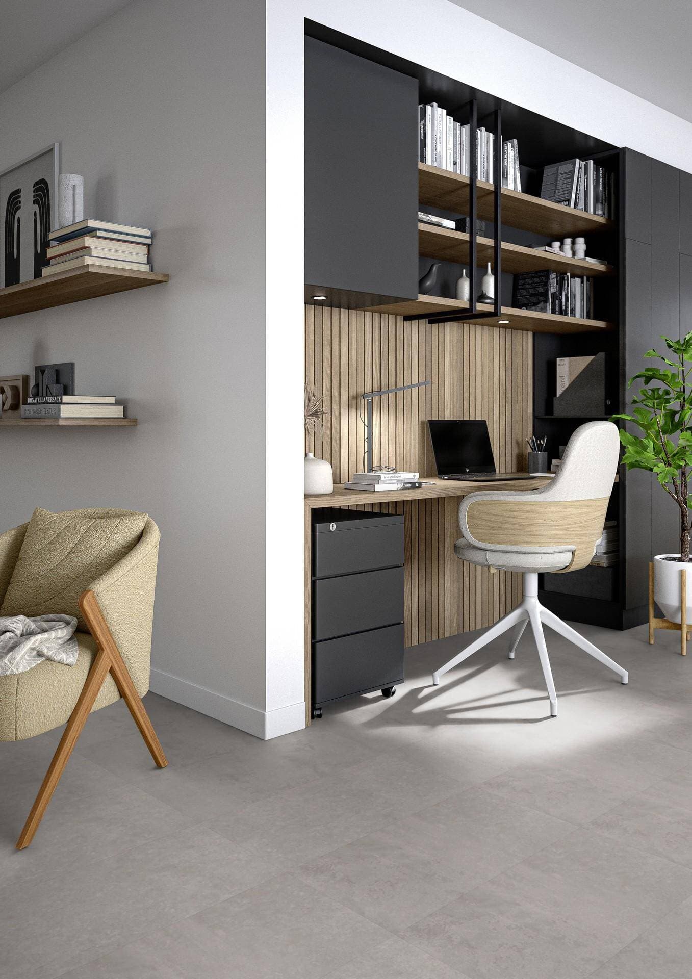 Panele winylowe Tarkett ELEGANCE RIGID 55 polished concrete indium 280008019 klasa 33, gr.5,5mm, 4V (1opk.=11szt.=2,2528m2) płytki 12