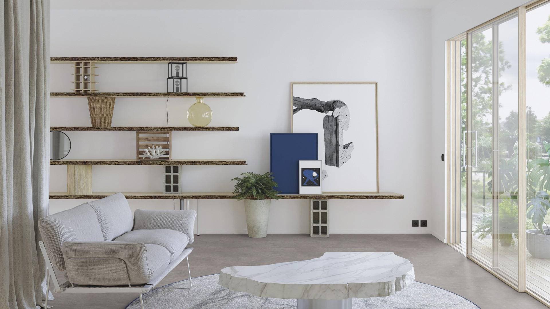 Panele winylowe Tarkett ELEGANCE RIGID 55 polished concrete steel 280008020 klasa 33, gr.5,5mm, 4V (1opk.=11szt.=2,2528m2) płytki 5