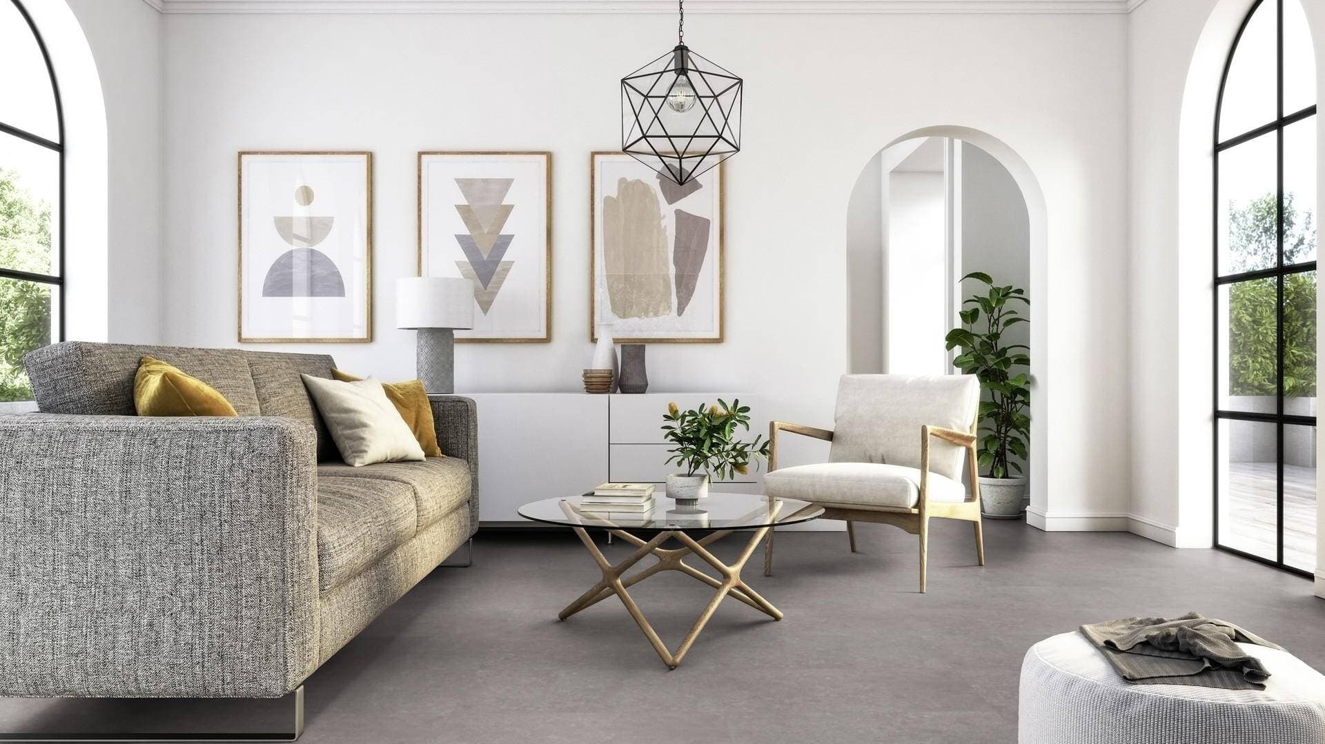 Panele winylowe Tarkett ELEGANCE RIGID 55 polished concrete steel 280008020 klasa 33, gr.5,5mm, 4V (1opk.=11szt.=2,2528m2) płytki 11