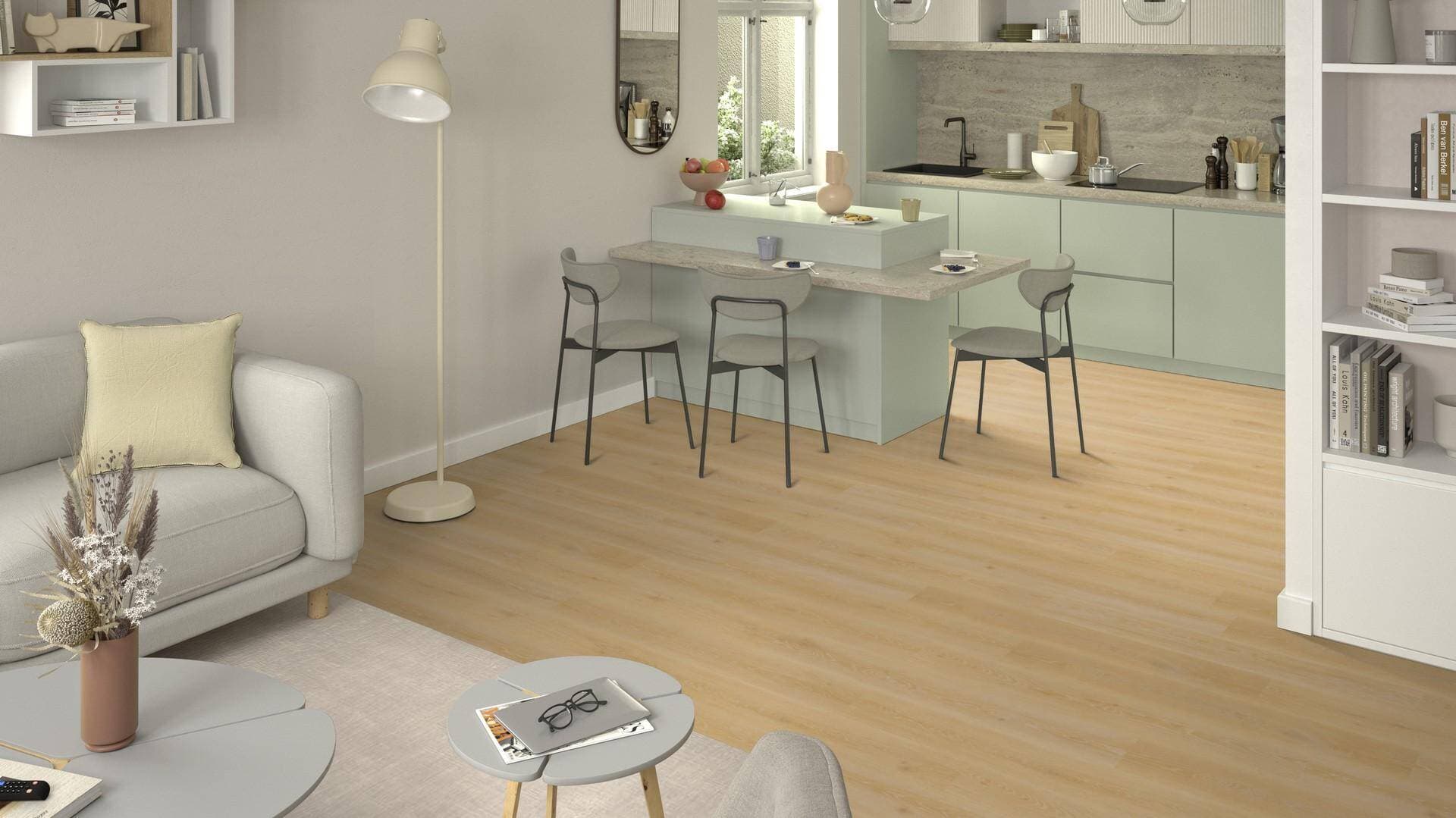 Panele winylowe Tarkett ESSENCE RIGID 55 tribe oak light natural 260030007 klasa 33, gr.5mm, 4V (1opk.=9szt.=2,17m2) 4