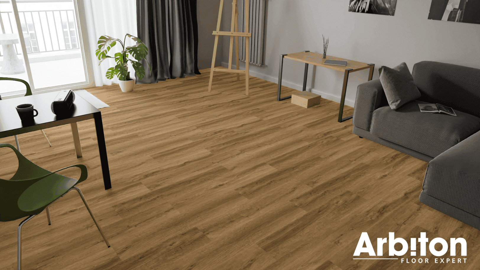 Panele winylowe ARBITON WOODRIC ACOUSTIC dąb lakewood CWA 186 klasa 33, gr.5,3mm, 4V (1op.=8szt.=2,235m2) 8