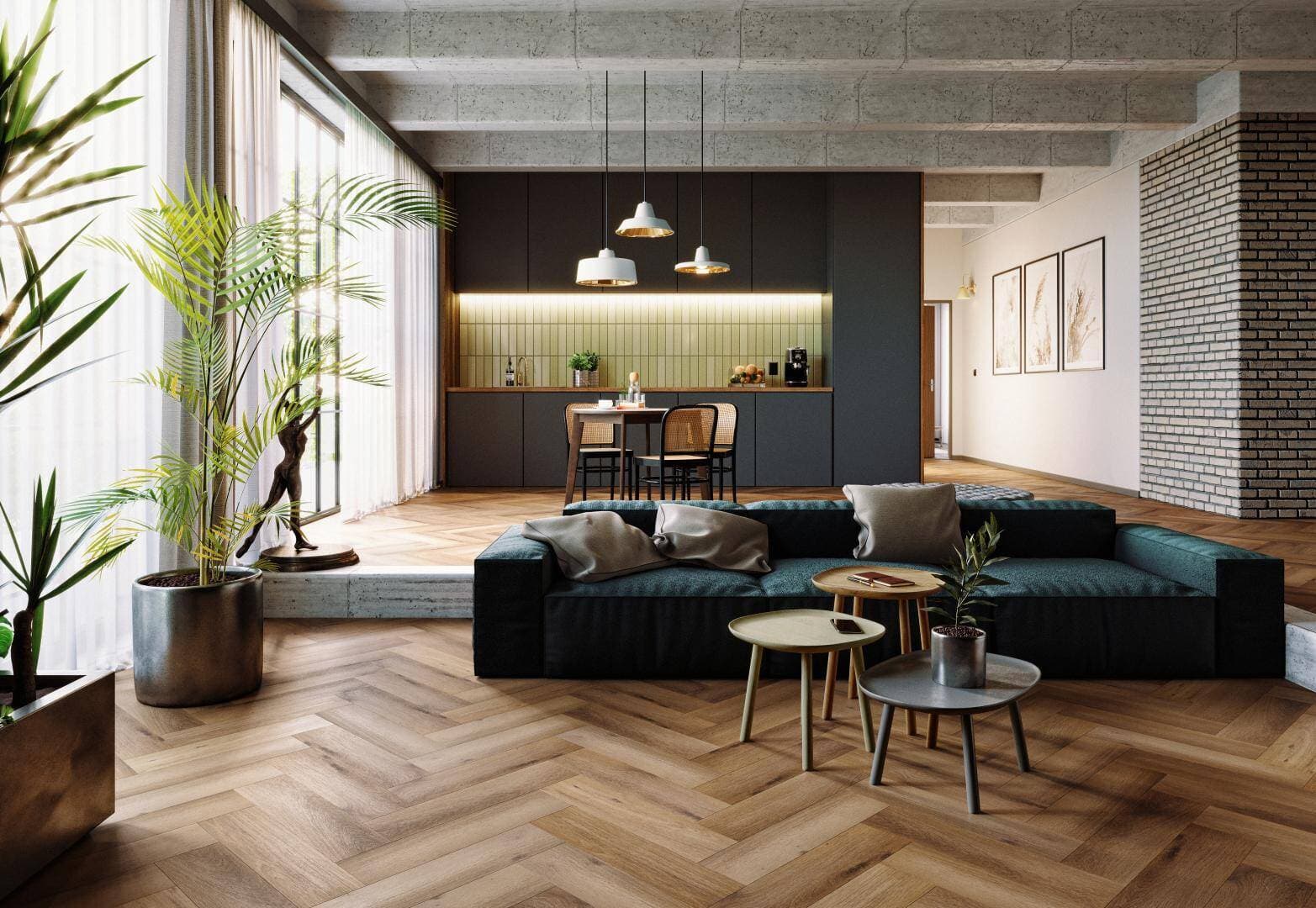 Panele winylowe ARBITON AMARON WOOD ACOUSTIC dąb Georgetown CAA 147 klasa 33, gr.6,3mm, 4V (1op.=6szt.=2,076m2) 4